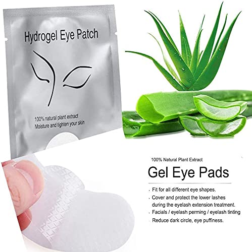 Eyelash Extension Gel Pads Kit - 200 Pack Lint-Free False Eyelash Adhesive Pads for Professional Lash Extensions & Makeup Application | Salon & Home Use