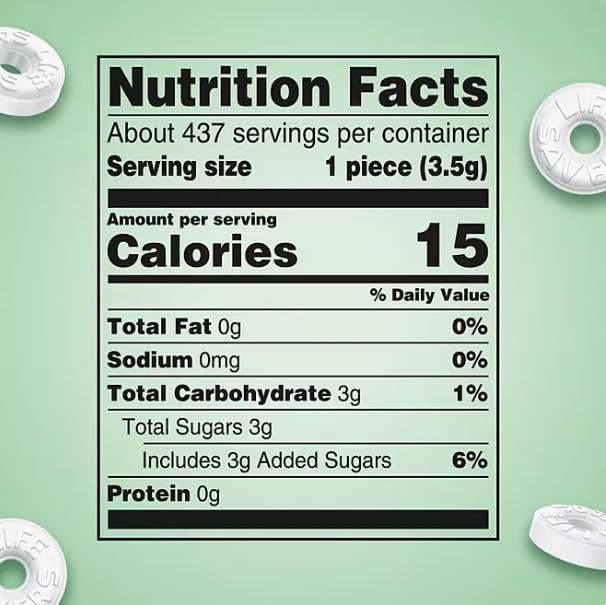 LifeSavers Wint O Green Breath Mints - 3.3 lbs Bulk Hard Candy for Fresh Breath - Perfect for Office, Travel & After Meals