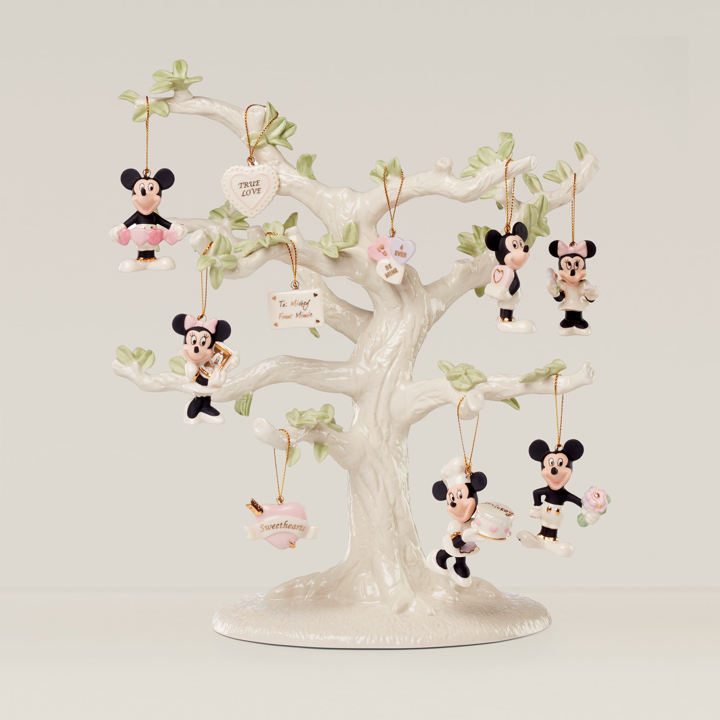 Disney Romantic Moments 10-Piece Christmas Ornament Set - Perfect for Holiday Decorations, Gift Giving & Disney Lovers