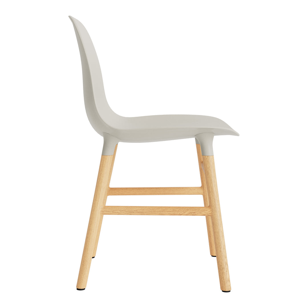 Modern Form Chair with Sturdy Wooden Legs - Perfect for Dining Room, Office, or Living Room Decor