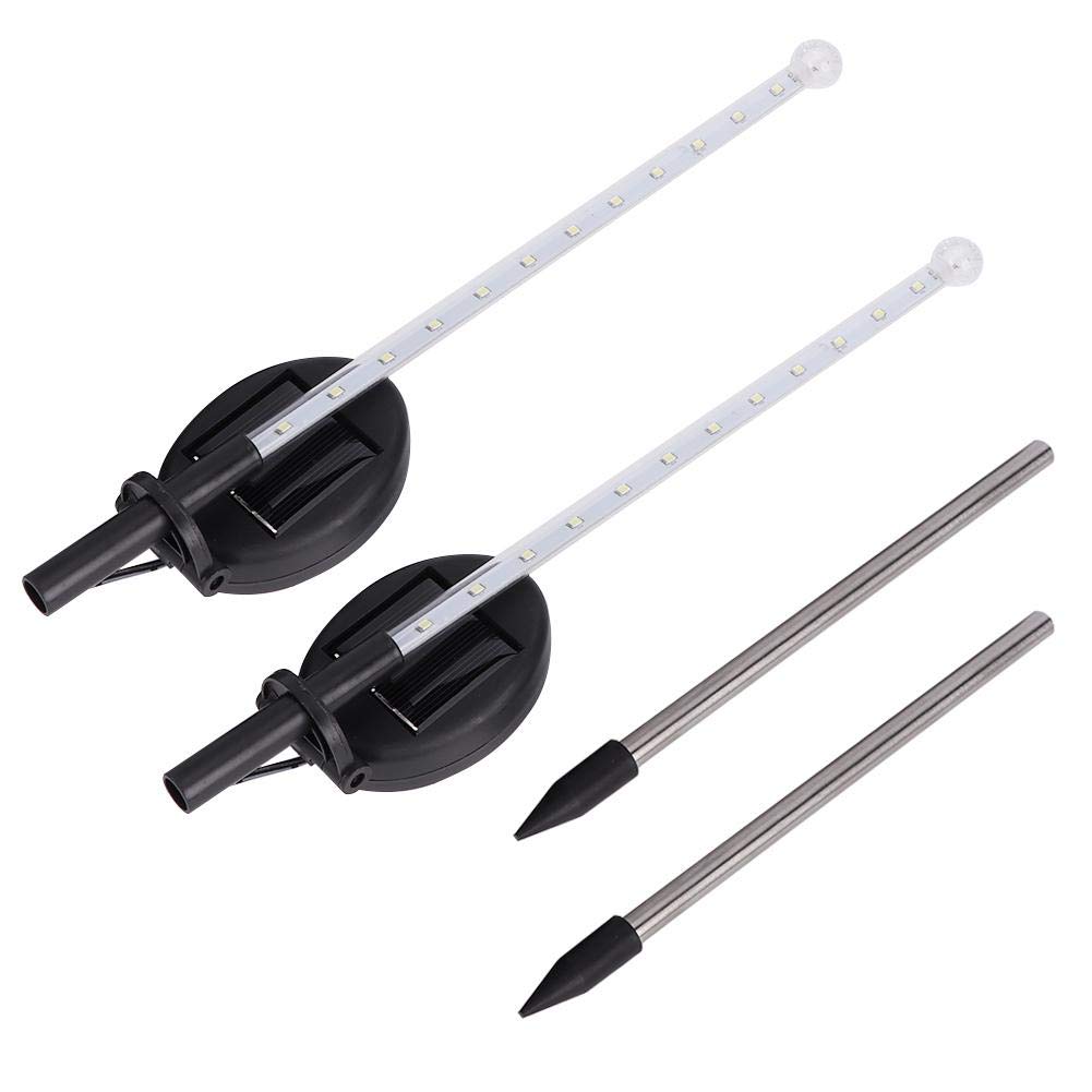 TOPINCN 25 LED Solar Powered Outdoor Spotlight Spike Lights - 2 Pack Warm White for Lawn, Garden, Pathway & Landscape Lighting | Weatherproof Solar Garden Lights for Yard, Patio, Deck & Driveway Illumination