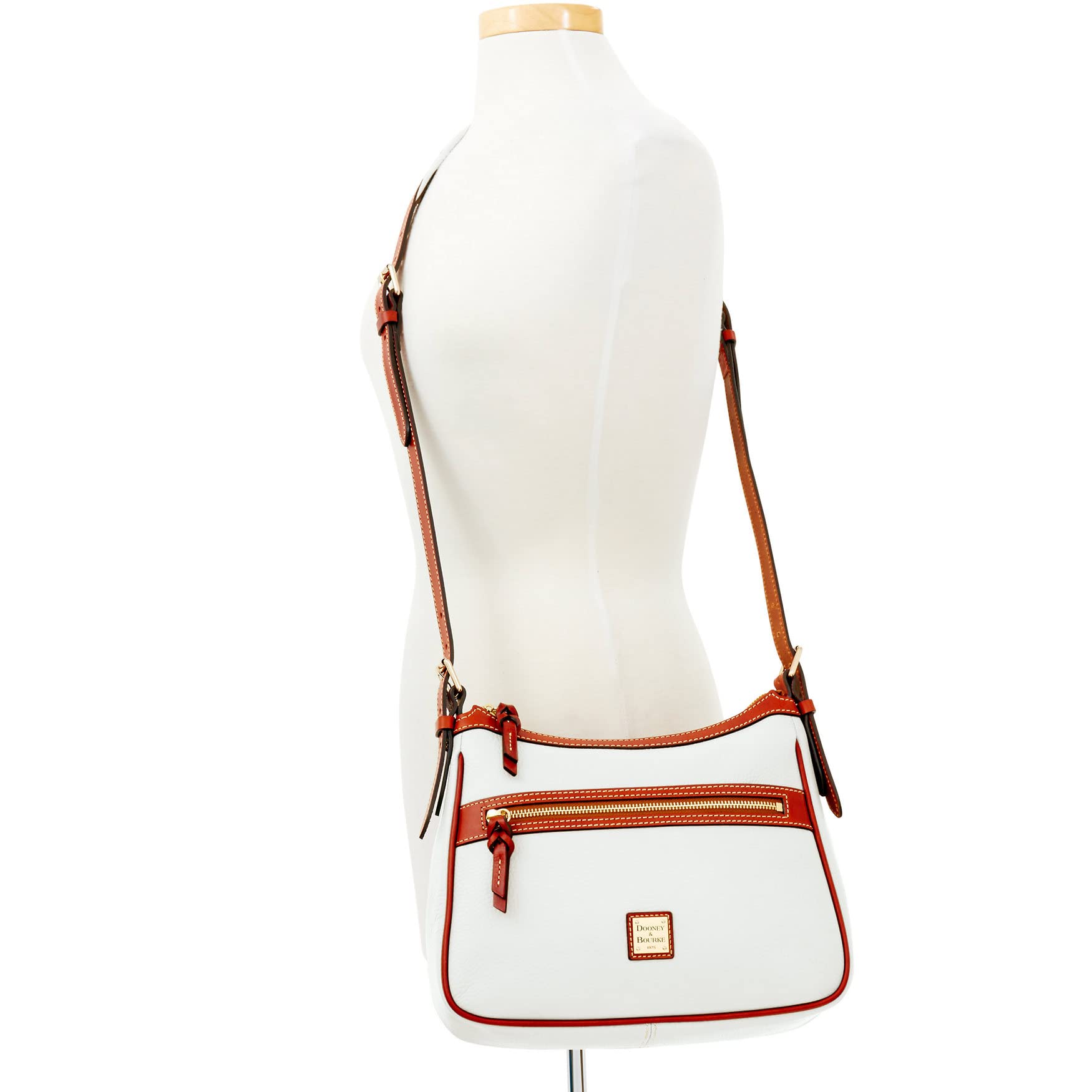 Dooney & Bourke Pebble Grain Piper Crossbody Handbag for Women - White Leather Purse | Perfect for Work, Travel & Everyday Use