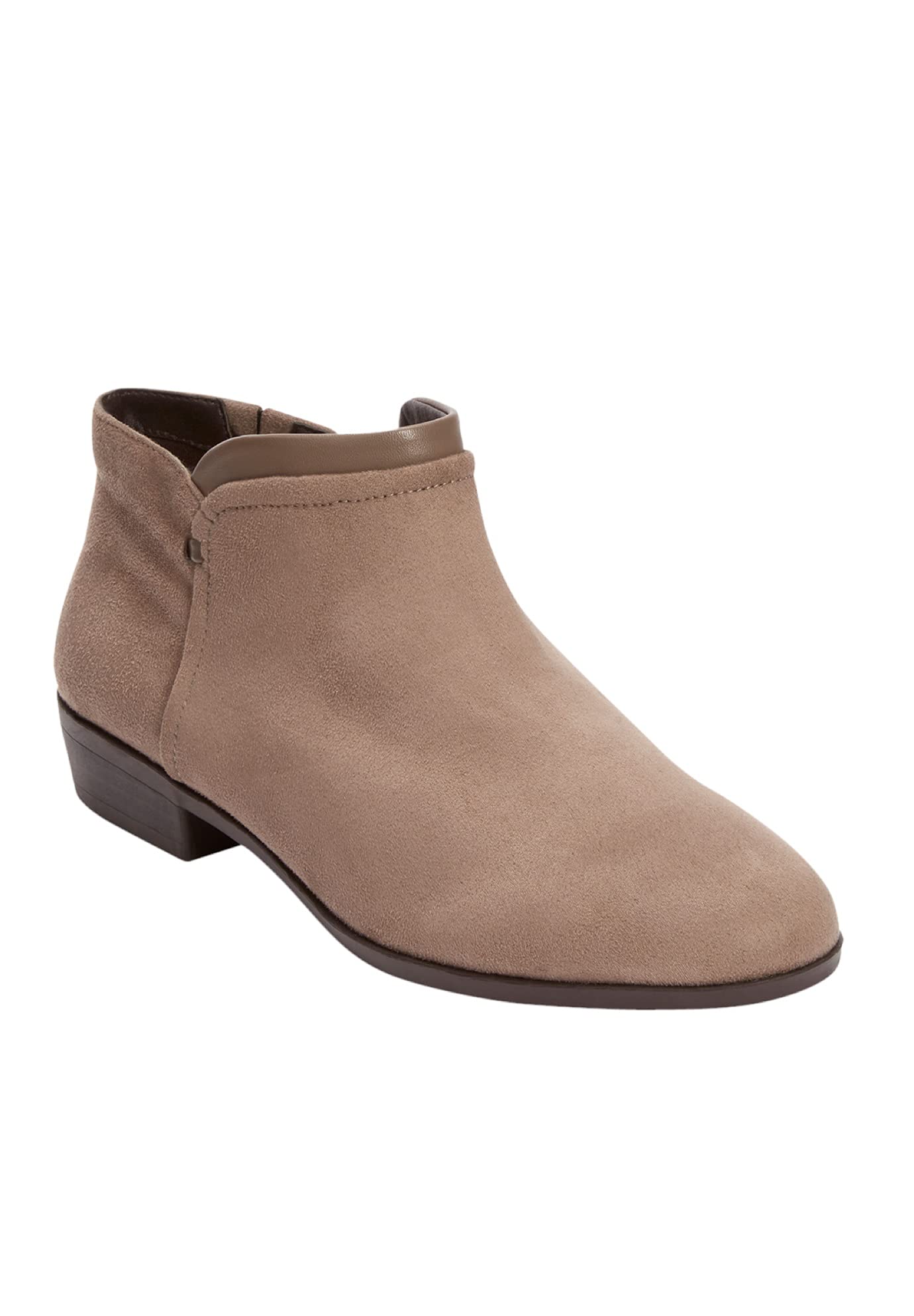 Comfortview Women's Wide Width The Bexley Bootie - Comfortable Ankle Boots for Wide Feet | Perfect for Work, Casual Wear & Outdoor Activities