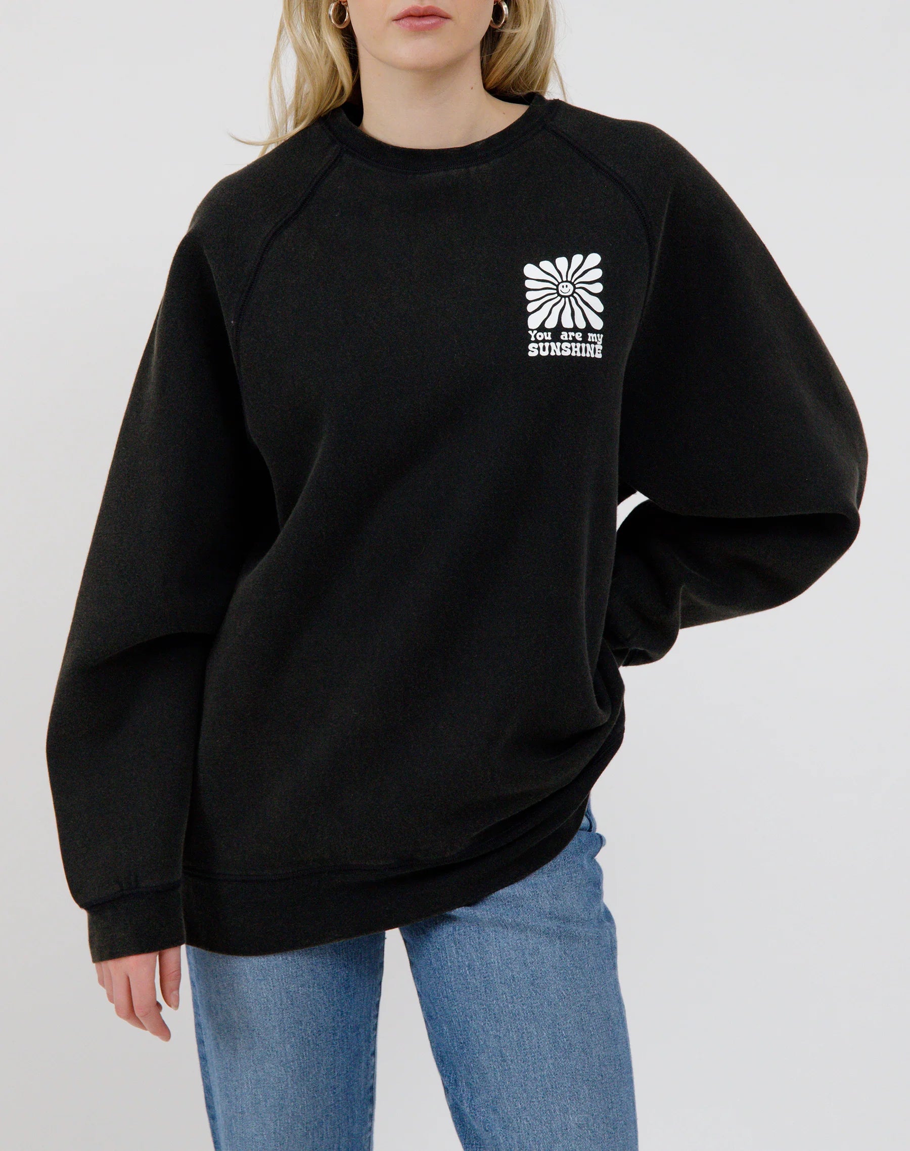You Are My Sunshine Crewneck Sweatshirt - Brunette the Label | Cute & Comfortable Pullover for Women | Perfect for Casual Outfits, Lounging & Gifting
