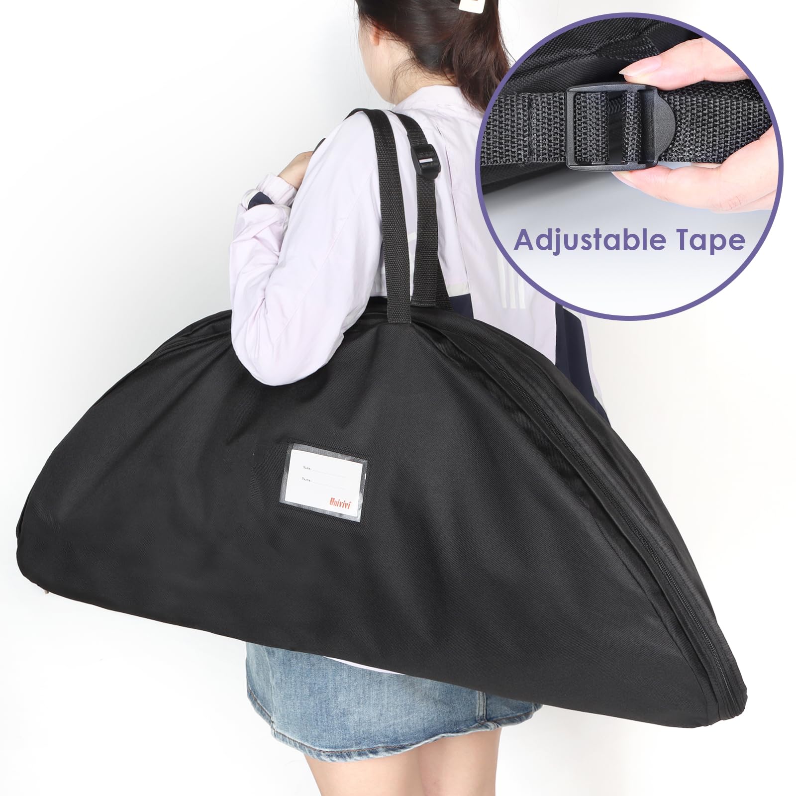 Univivi 40 Inch Foldable Tutu Dance Costume Garment Bag - Hanging Storage Bag with Full Zipper for Girls' Dresses & Performance Outfits - Perfect for Dance Recitals, Costume Parties & Travel Organization