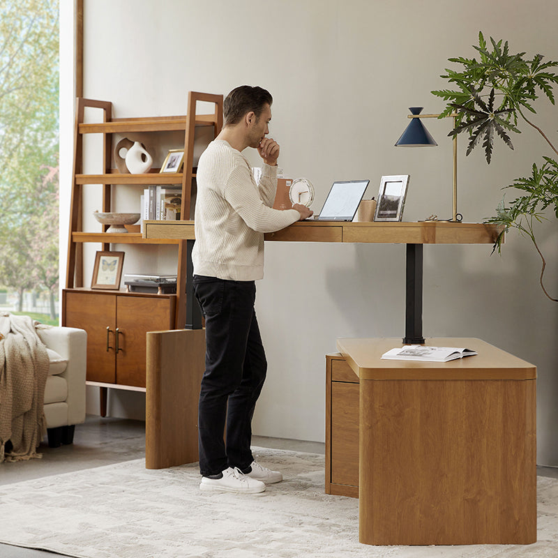 Veritas 360° Rotating Electric Height Adjustable Standing Desk with Flip Top Lid - Perfect for Home Office, Gaming & Workspace Ergonomics