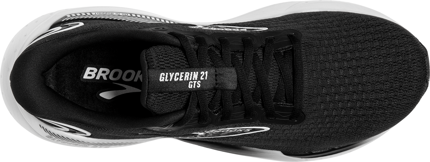 Men's Glycerin GTS 21 Running Shoes - Black/Grey/White - Lightweight Cushioned Sneakers for Men - Perfect for Jogging, Gym Workouts & Daily Wear