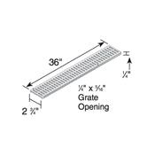 NDS 544 Mini Channel Grate for Drainage - Heavy Duty Sand Filter Grate for Landscaping, Yard Drainage, and Erosion Control