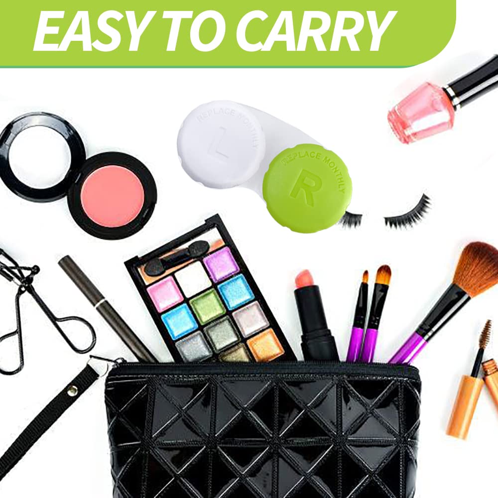 Travel Contact Lens Case for Daily Use - Black | Compact & Leak-Proof Storage for Contacts on the Go