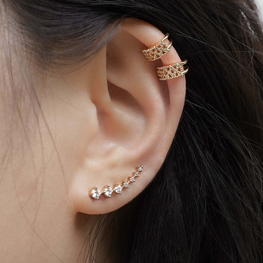 18K Gold Dainty Star Ear Cuff - No Piercing Conch Helix Clip Earring for Women | Trendy Cartilage Ear Jewelry Gift for Everyday Wear & Special Occasions