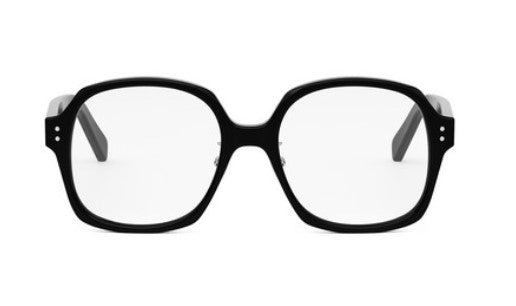 Celine THIN CL50151F 001 Shiny Black Geometric Women's Eyeglasses - Fashionable Designer Glasses for Women, UV Protection & Lightweight Frame - Perfect for Office, Reading & Everyday Wear