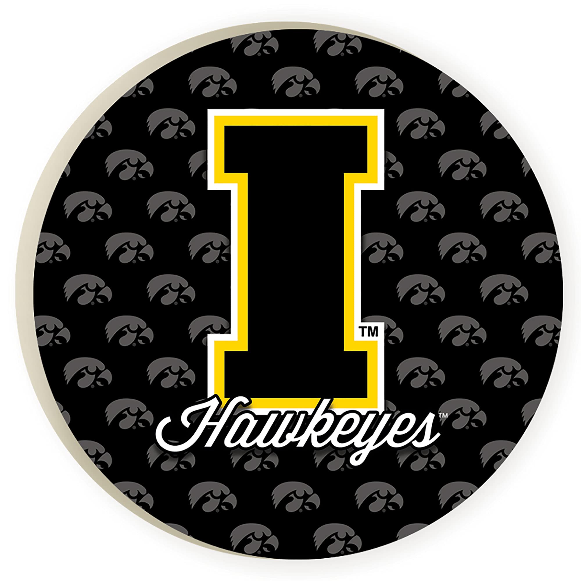University of Iowa Hawkeyes Ceramic Car Coasters Set of 2 - 2.75