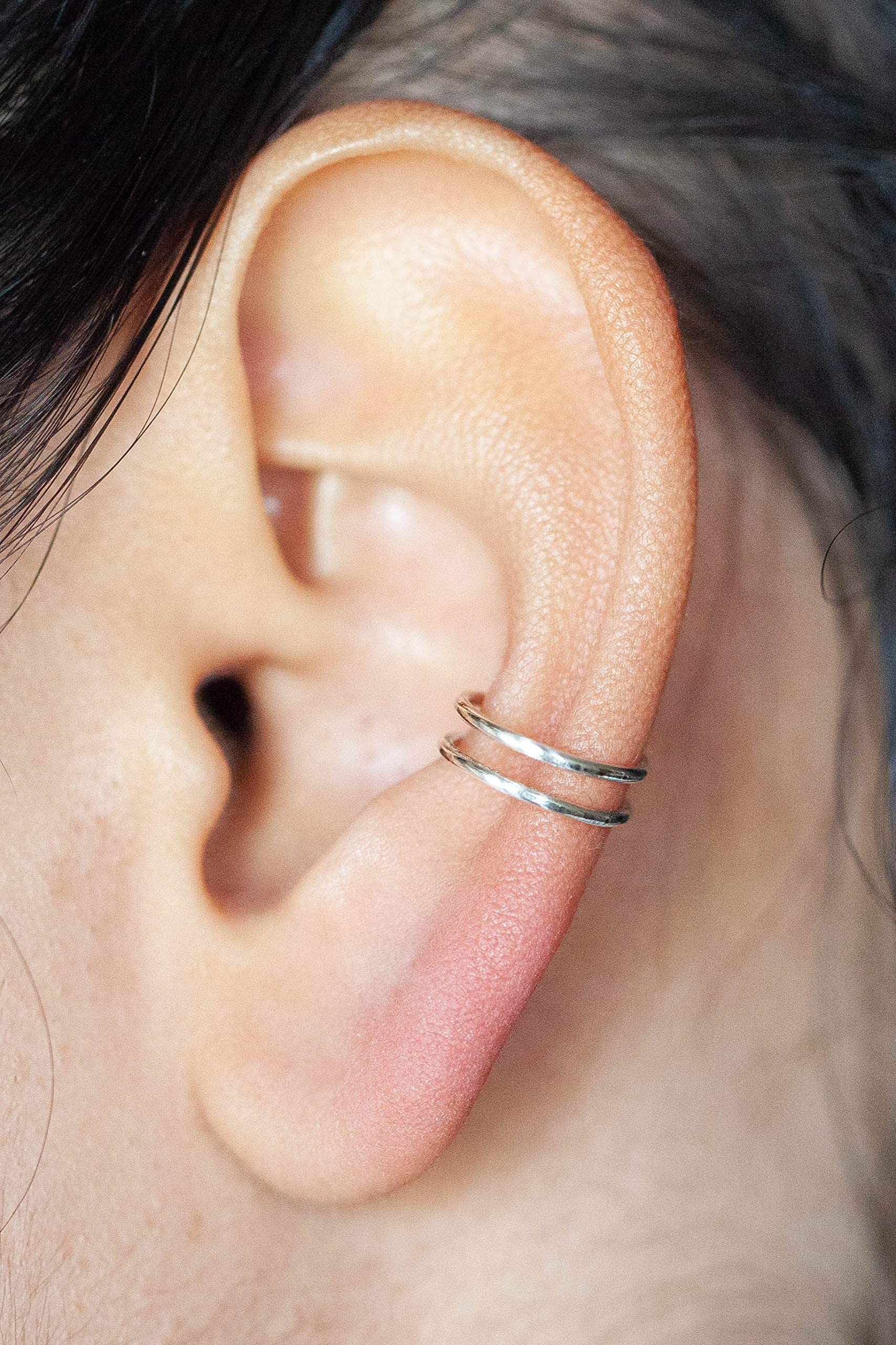 Non-Piercing Ear Cuffs for Women & Men - Sterling Silver Conch Hoop Clip-On Cartilage Earrings | Perfect for Everyday Wear, Parties & Gifts