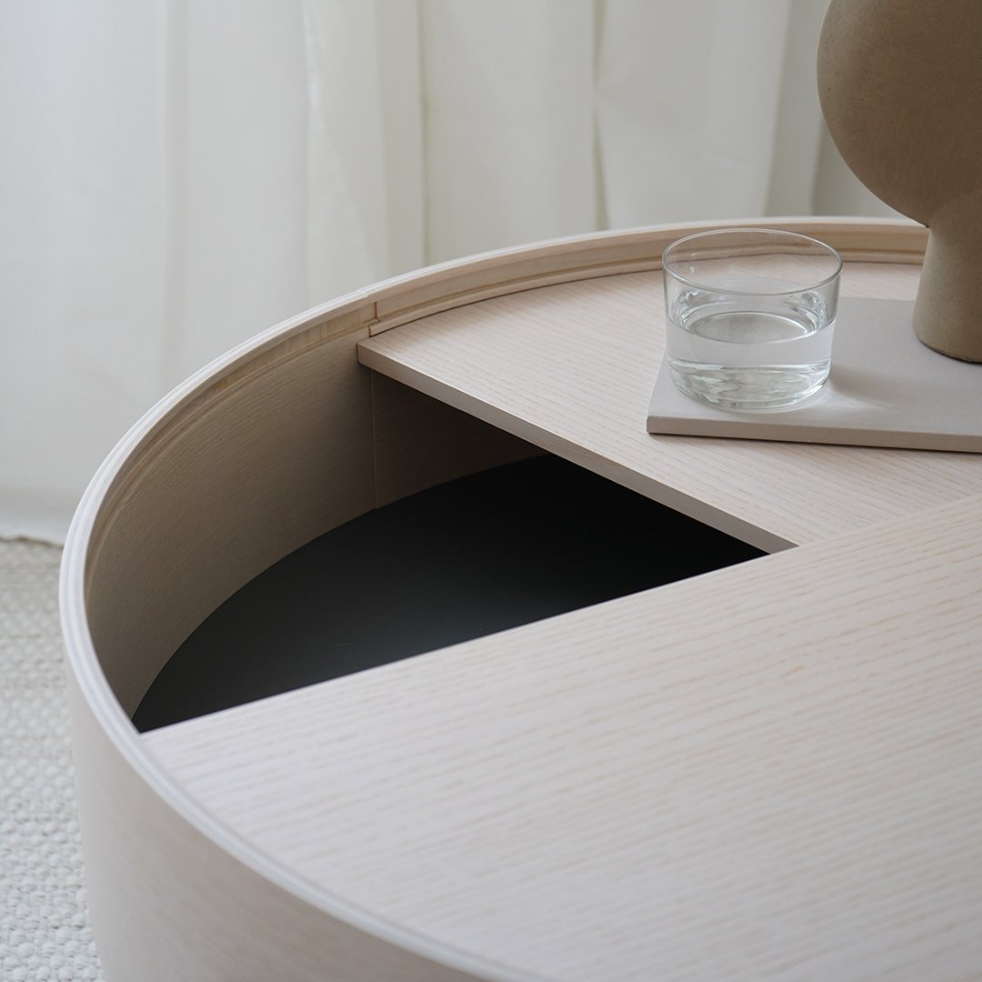 Modern Arc Coffee Table - Sleek Mid-Century Design for Living Room, Lounge & Office - Perfect for Small Spaces & Home Decor