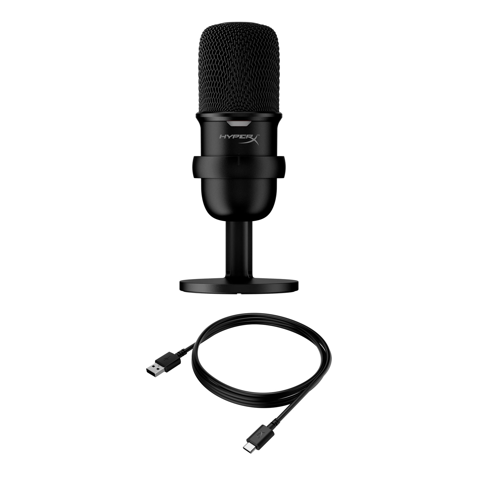 HyperX SoloCast USB Condenser Microphone for Streaming, Gaming & Podcasting - Plug & Play PC Mic with Noise Cancellation for Clear Voice Capture