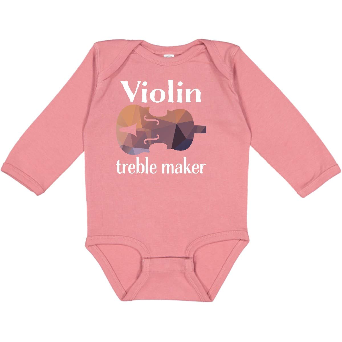 Inktastic Funny Violinist Music Gift - Violin Treble Maker Long Sleeve Creeper for Musicians & Music Lovers | Perfect for Concerts, Rehearsals & Music Class Gifts