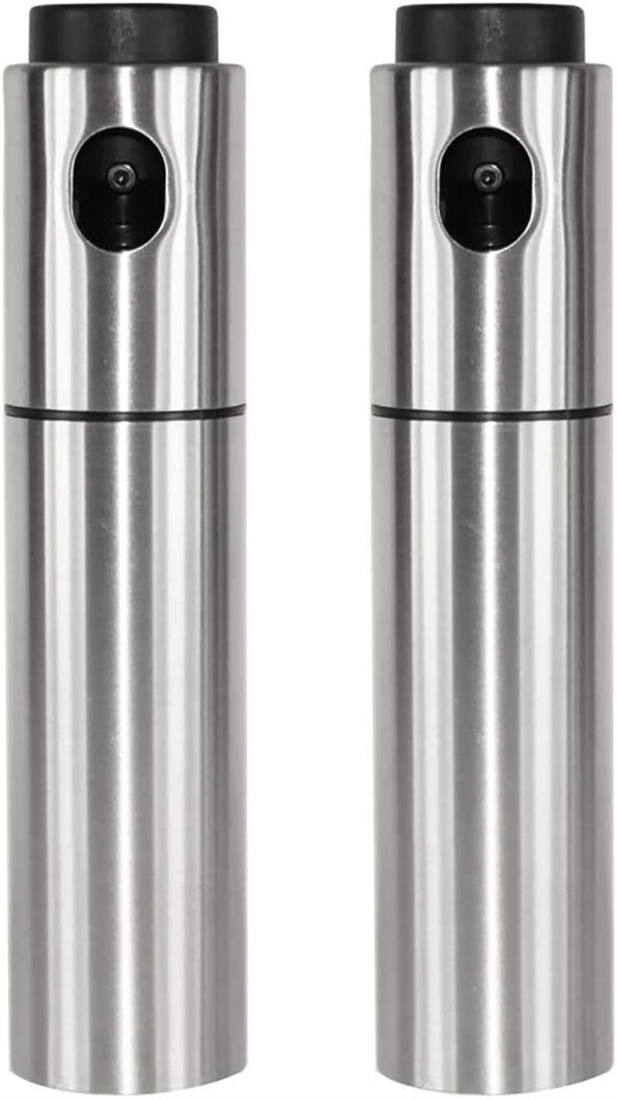 Stainless Steel Olive Oil & Vinegar Sprayer Dispenser - 2 Pack Kitchen Oil Spray Bottle for BBQ, Grilling, Frying, Baking, Salad Dressing & Healthy Cooking | Perfect for Home, Restaurant & Outdoor Use