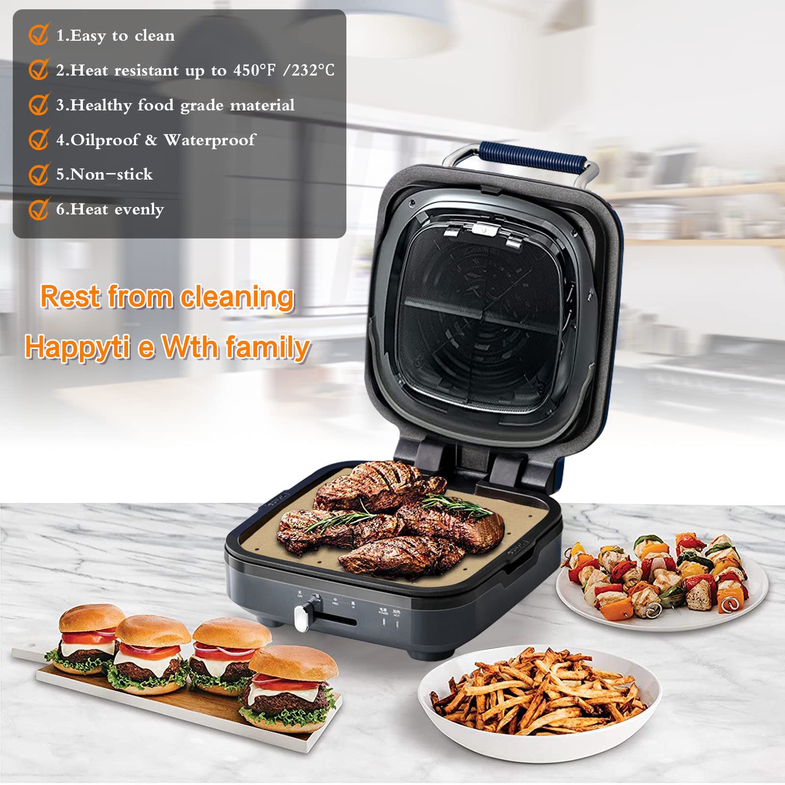 WMKGG 100-Pack Unbleached Perforated Air Fryer Parchment Paper Liners - Compatible with Ninja Foodi Grill 5-in-1 AG301, 4qt & Most Air Fryers - Non-Stick, Disposable Baking Sheets for Healthy Cooking | Perfect for Roasting, Baking, and Frying Vegetables, Chicken Wings & More