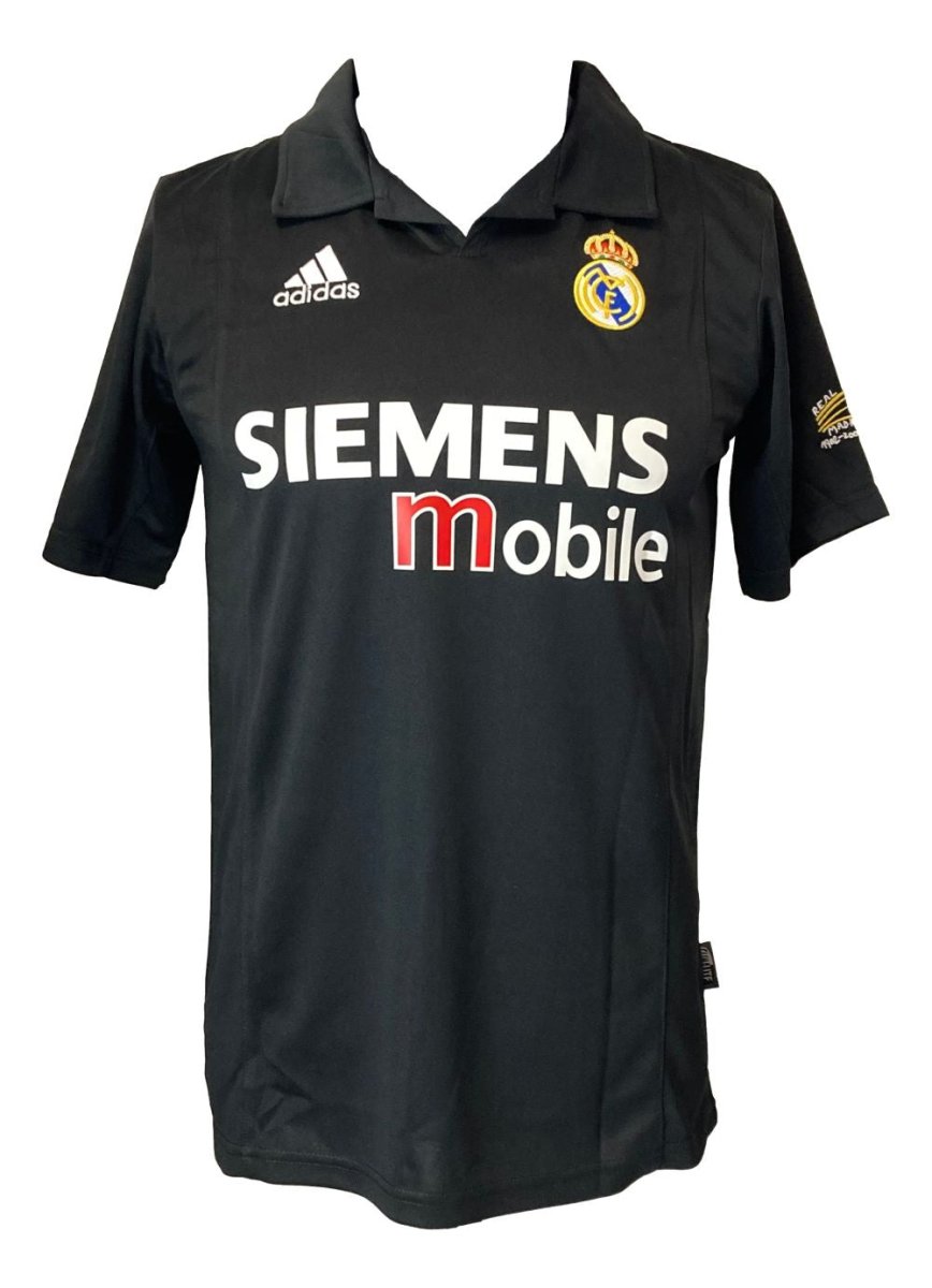 Luis Figo Autographed Real Madrid Black Adidas Soccer Jersey - Authentic Signed Football Shirt for Collectors & Fans - Perfect for Memorabilia Display, Sports Gifts & Soccer Enthusiasts