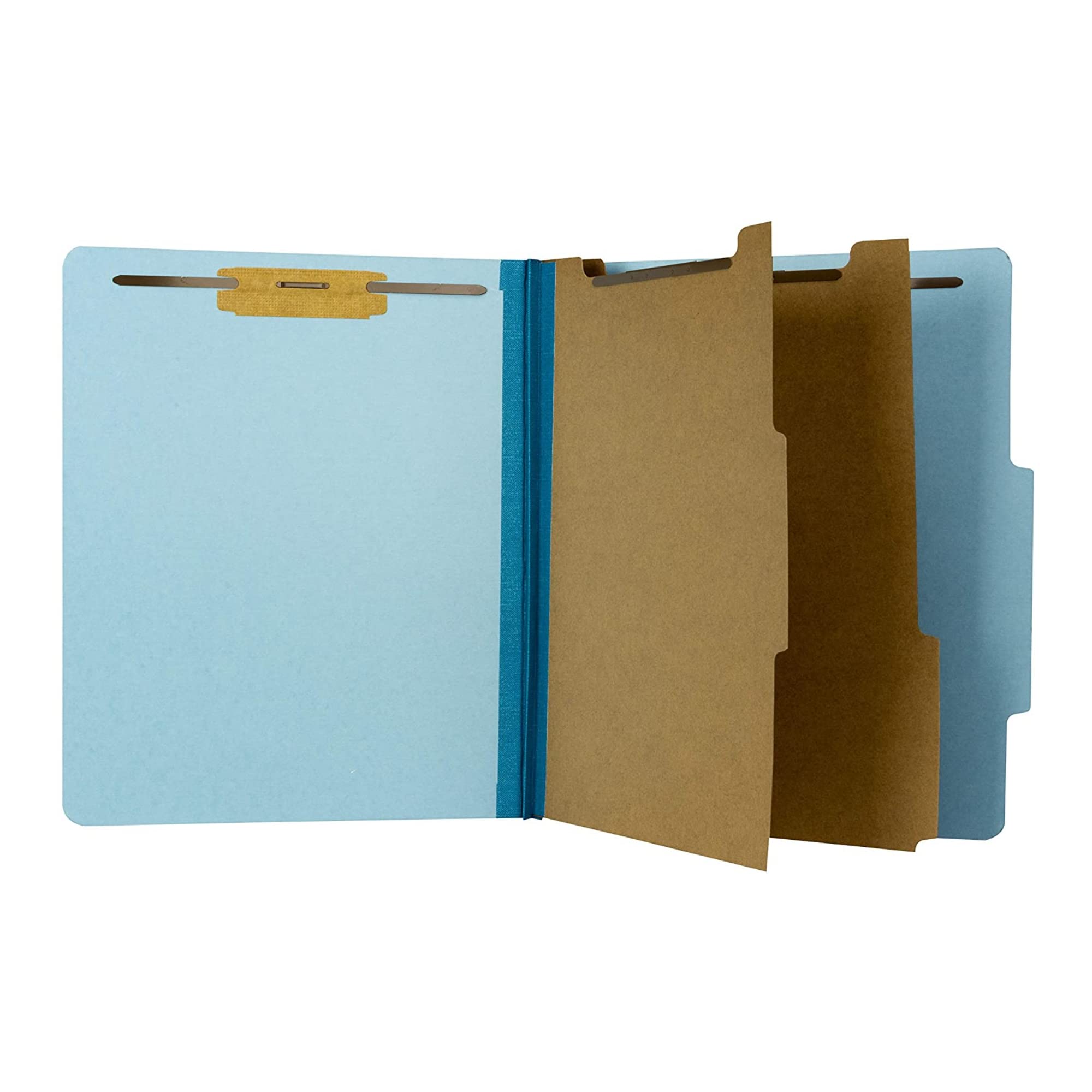 The File King 2-Inch Expansion Pressboard Classification Folders - 10 Pack, Letter Size, Pale Blue | 2 Dividers with Prongs | Made in USA | Perfect for Medical Records, Office Filing & Document Organization