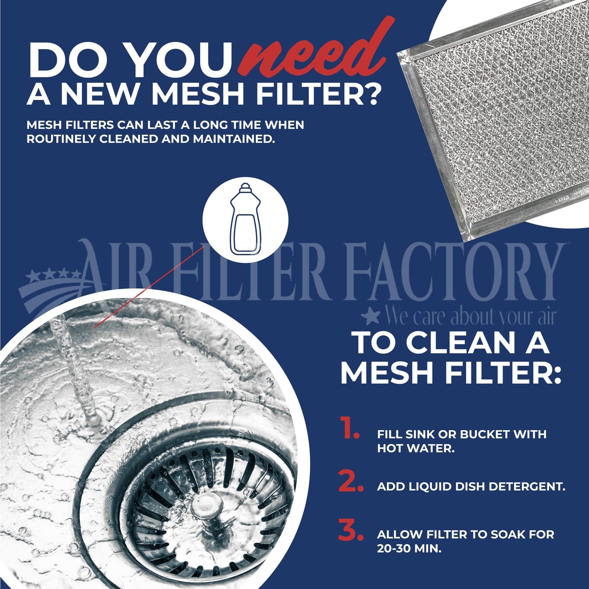Whirlpool AH1871362 Compatible Replacement Air Filter - 2 Pack Aluminum Mesh Grease Filters for Range Hoods | Kitchen Ventilation & Cooking Odor Removal