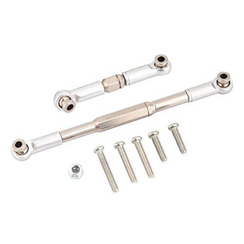 CNC Aluminum Alloy Steering Linkage Rod Set for WPL 1608T RC Truck - Replacement Part for RC Steering System (Grey) - Perfect for RC Car Repair, Upgrades & Off-Road Racing Accessories