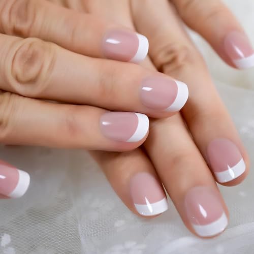 Nude Pink with white
