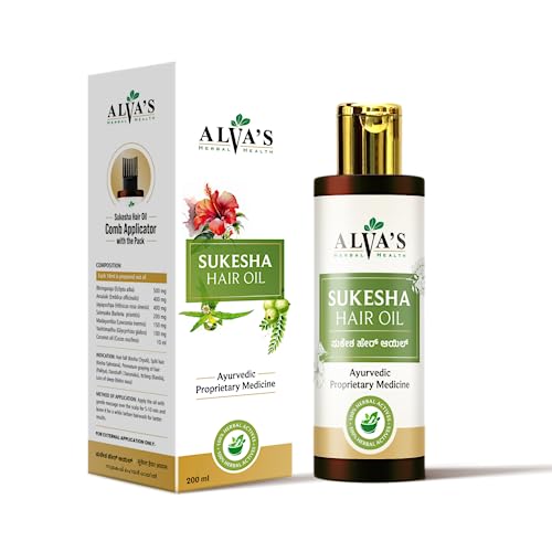 SUKESHA Hair Oil for Growth & Shine - 200ml | Natural Hair Care Treatment for Dry, Damaged Hair | Perfect for Daily Use & Scalp Massage