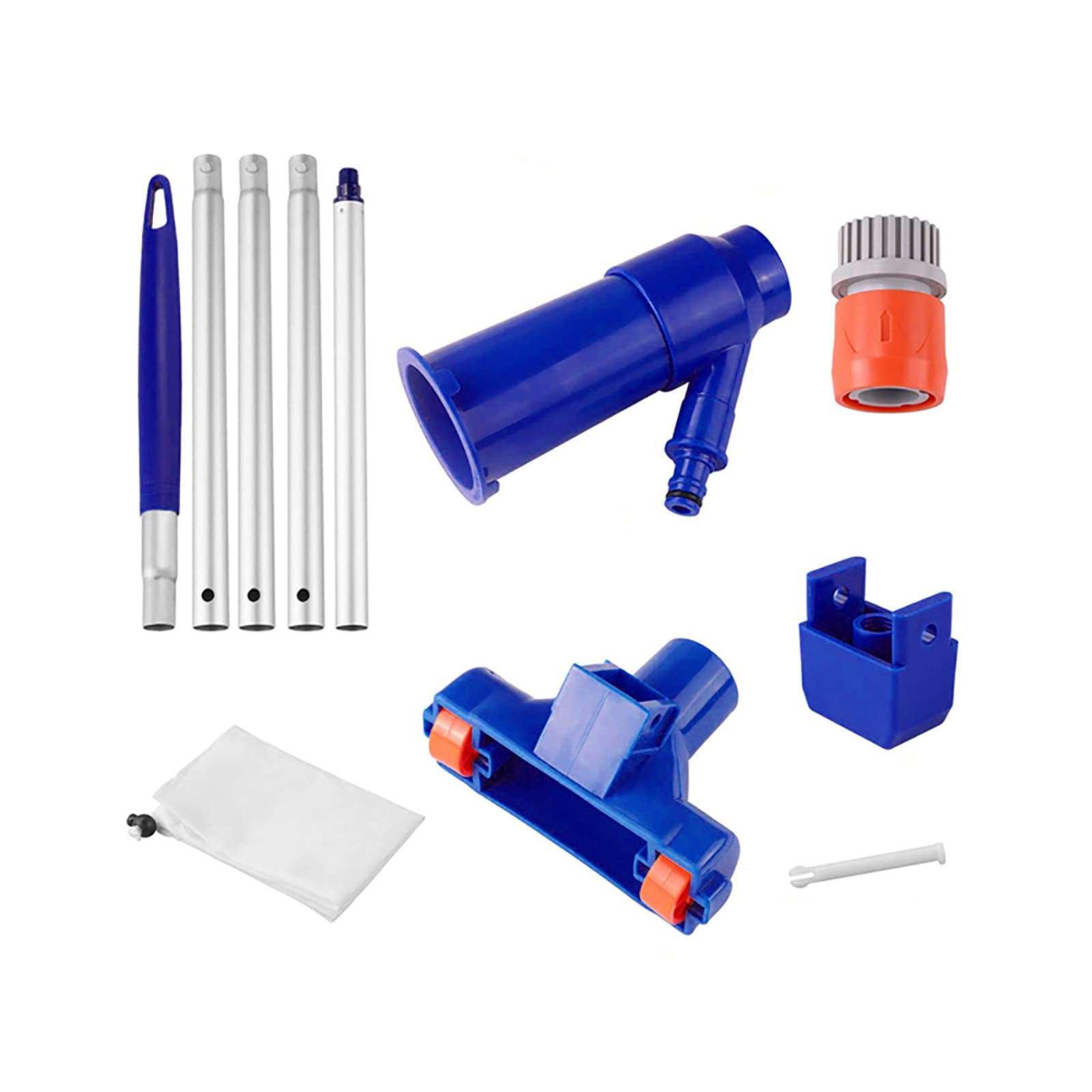Portable Swimming Pool Cleaner - Vacuum Brush & Fountain Tool for Above Ground Pools, Spas, Ponds & Tubs | Easy Cleaning for Backyard, Garden & Outdoor Water Features