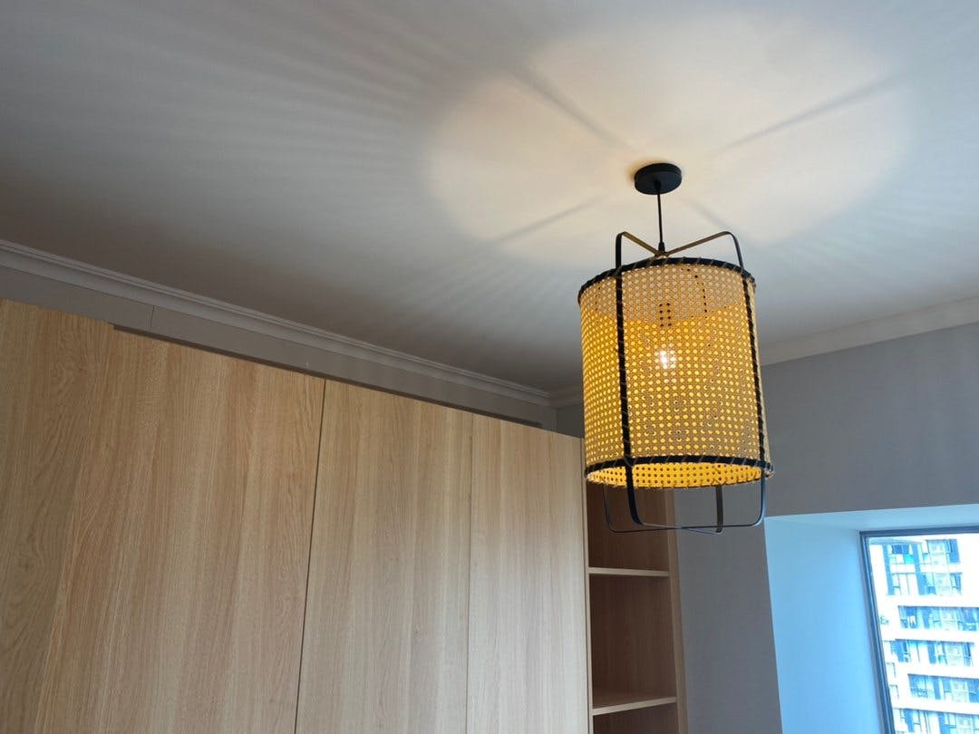 Handwoven Rattan Pendant Light - Natural Boho Ceiling Lamp for Dining Room, Bedroom & Patio - Eco-Friendly Wicker Hanging Light Fixture for Farmhouse, Coastal & Bohemian Decor