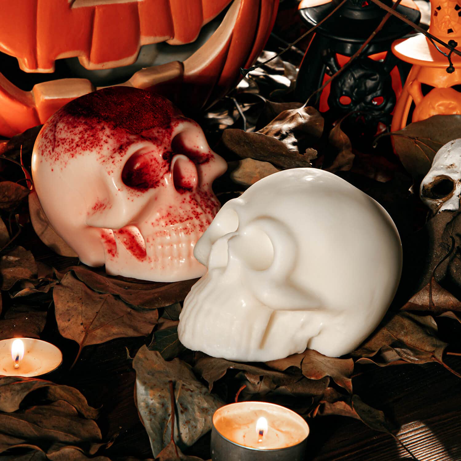 3D Skull Resin Molds - 2 Pack Silicone Skull Candle Molds for DIY Handmade Candles, Resin Art, Fondant Cake Decor, Aromatherapy, Chocolate, Soap & Candy Making - Perfect for Halloween Decor, Gothic Parties & Home Crafting Projects