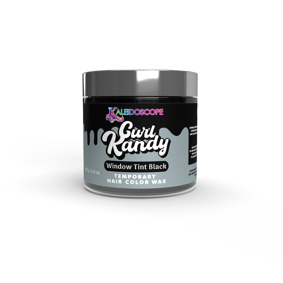 Curl Kandy Temporary Hair Color Wax - Black Window Tint for Hair - 6oz | Semi-Permanent Hair Styling for Parties, Cosplay & Creative Looks