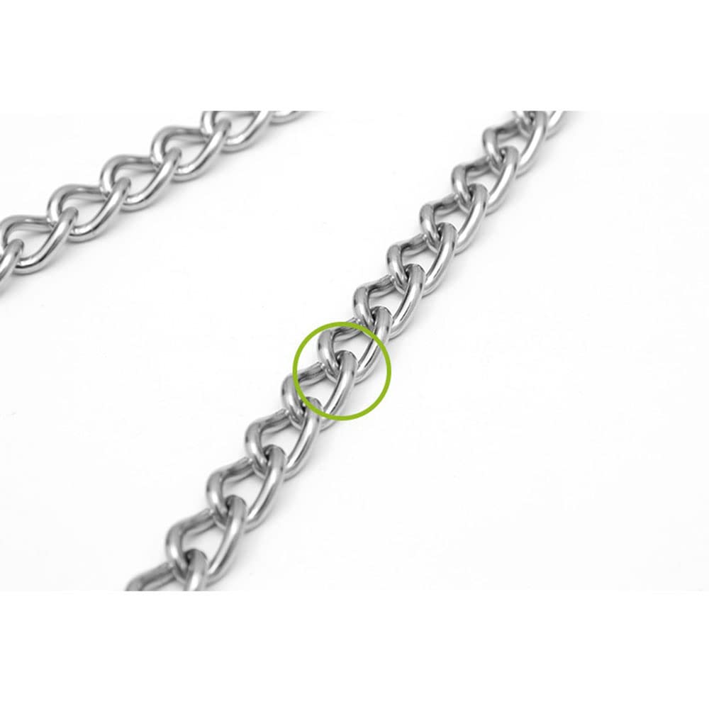 Premium SUS304 Stainless Steel Dog Training Choke Collar - Adjustable 3.5mm x 60cm for Small, Medium & Large Dogs - Durable Chrome Plated Metal Pet Supplies for Obedience Training, Walking & Outdoor Activities