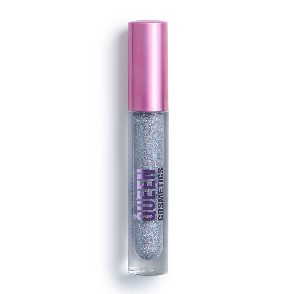 Queen Cosmetics Holographic Lip Gloss - Long Lasting Shine, Non-Sticky Formula for Plump Lips | Perfect for Parties, Date Nights & Everyday Wear