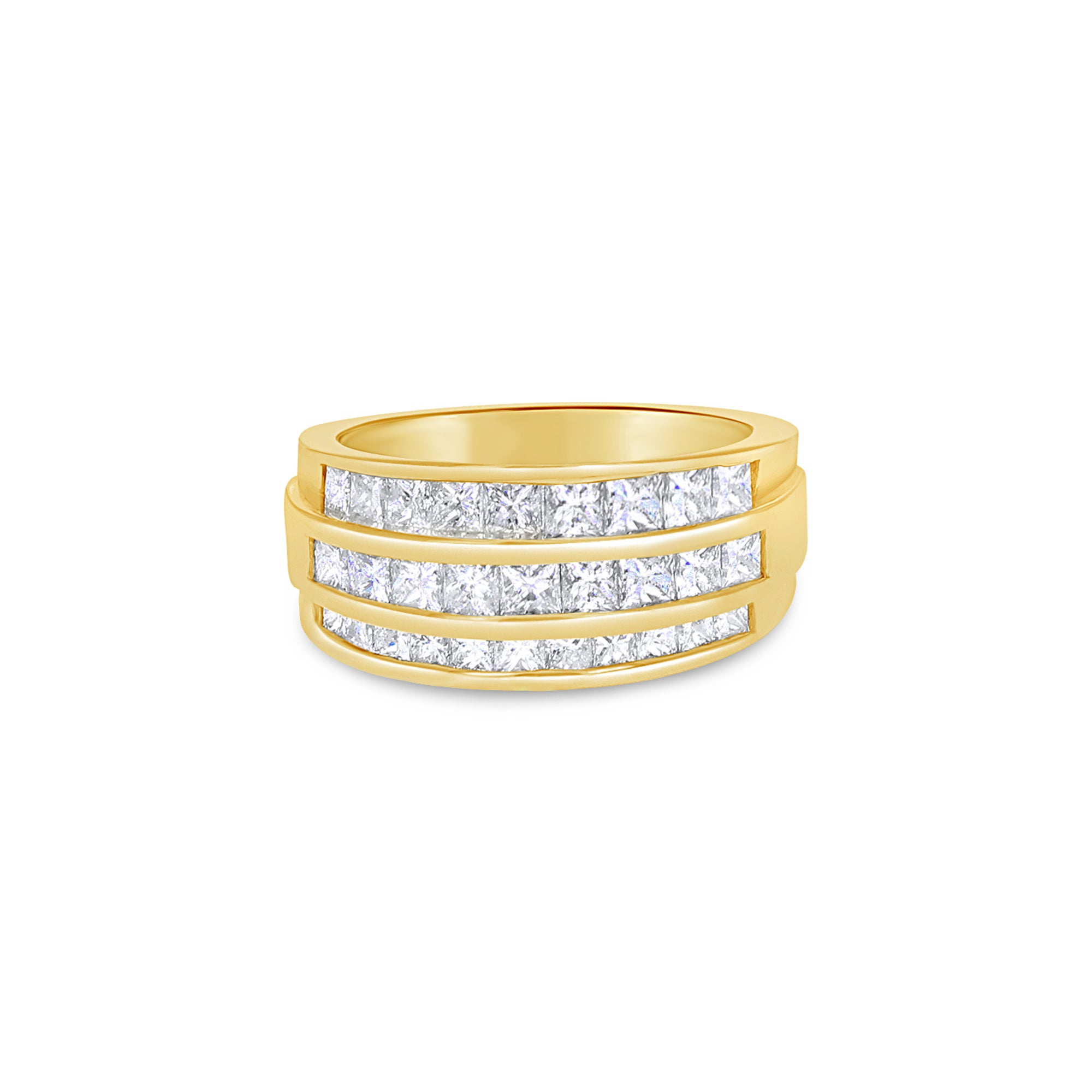 1.68cttw Princess Cut Diamond Cocktail Ring in 14k Yellow Gold - Elegant Jewelry for Parties, Weddings & Special Occasions