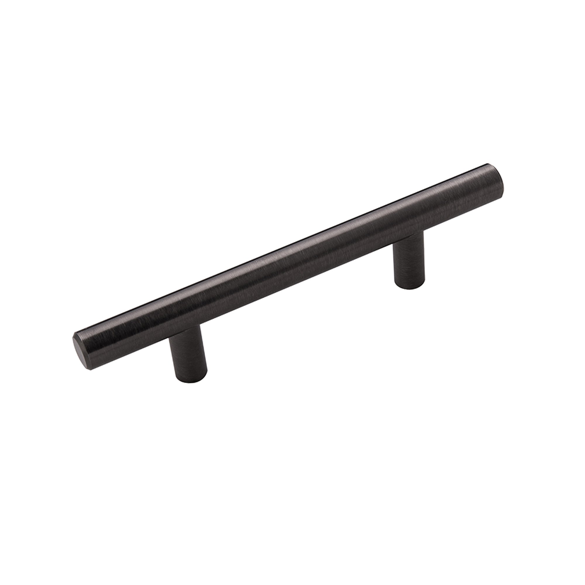 Hickory Cabinet Handles 3 Inch - Brushed Black Nickel Pulls for Kitchen & Bathroom