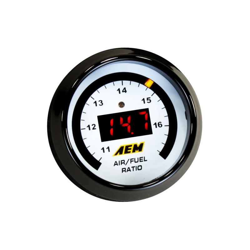 AEM Digital Wideband UEGO Air Fuel Ratio Gauge Kit - No Sensor Included | High Performance O2 Monitor for Racing, Tuning & Diagnostics