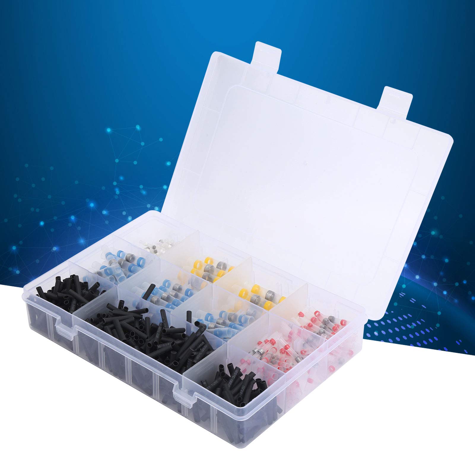 600pcs Waterproof Heat Shrink Solder Seal Wire Connectors - Polyethylene Electrical Butt Connectors for Automotive, Boat & Truck Wiring - Ideal for Marine, RV and Outdoor Electrical Repairs