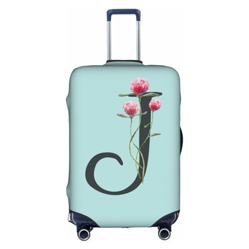 Black Letter J Boho Floral Flowers Leaves