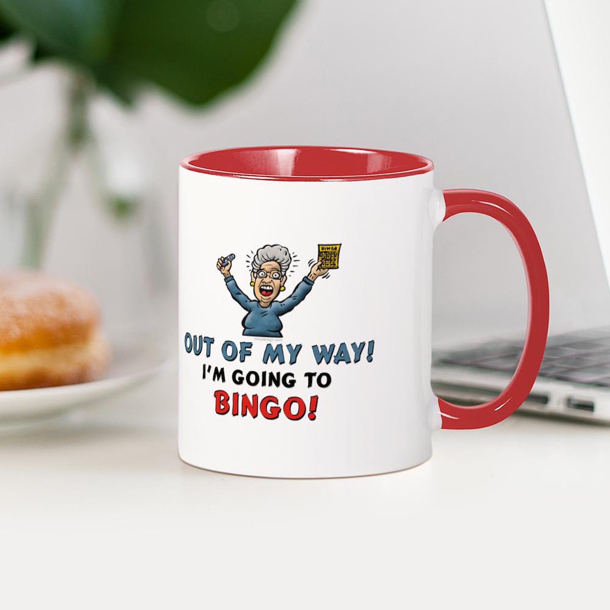 BINGO!! Ceramic Coffee Mug 11 oz (325 ml) - Perfect for Tea, Hot Chocolate & Office Use - Funny Novelty Gift for Bingo Lovers