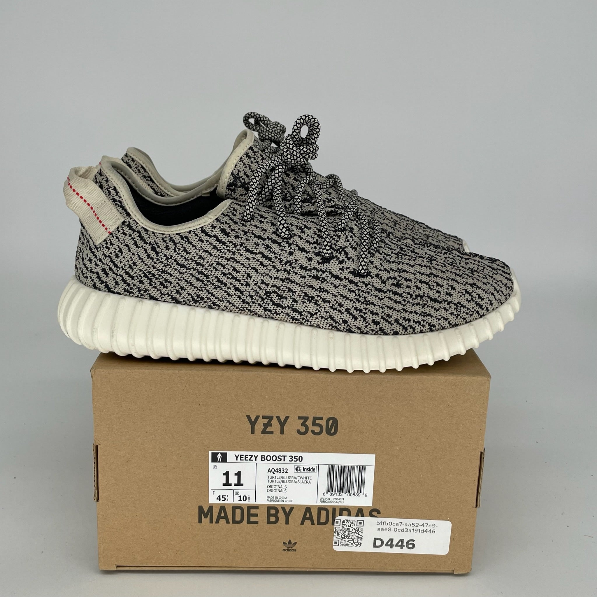 Adidas Yeezy Boost 350 V2 Turtle Dove Sneakers - Men's Size 11 (AQ4832) | Comfortable Running Shoes for Casual Wear & Street Fashion