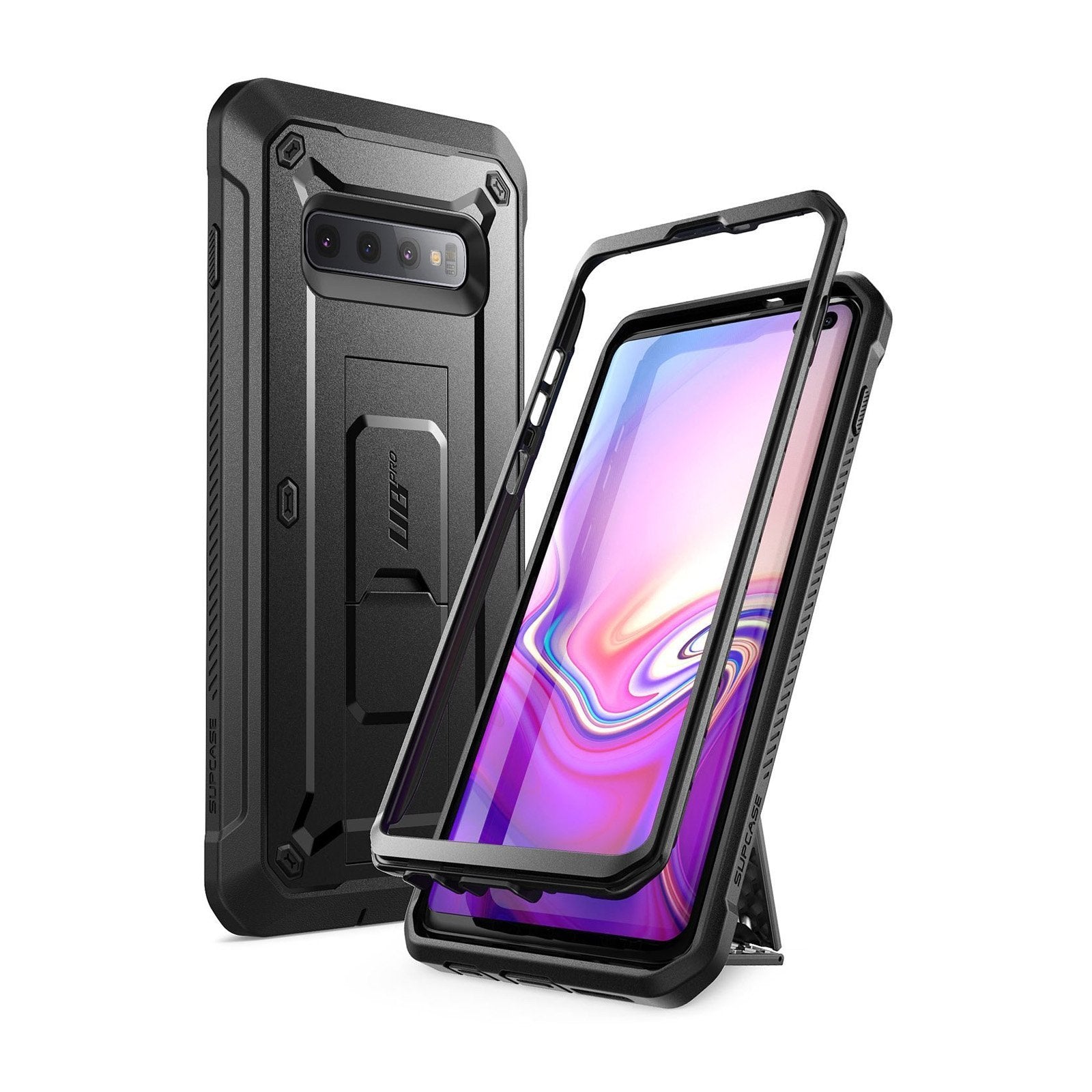 Samsung Galaxy S10 Plus Unicorn Beetle Pro Full Body Rugged Holster Case - Heavy Duty Protection with Kickstand & Belt Clip - Perfect for Outdoor, Construction & Active Lifestyle Use