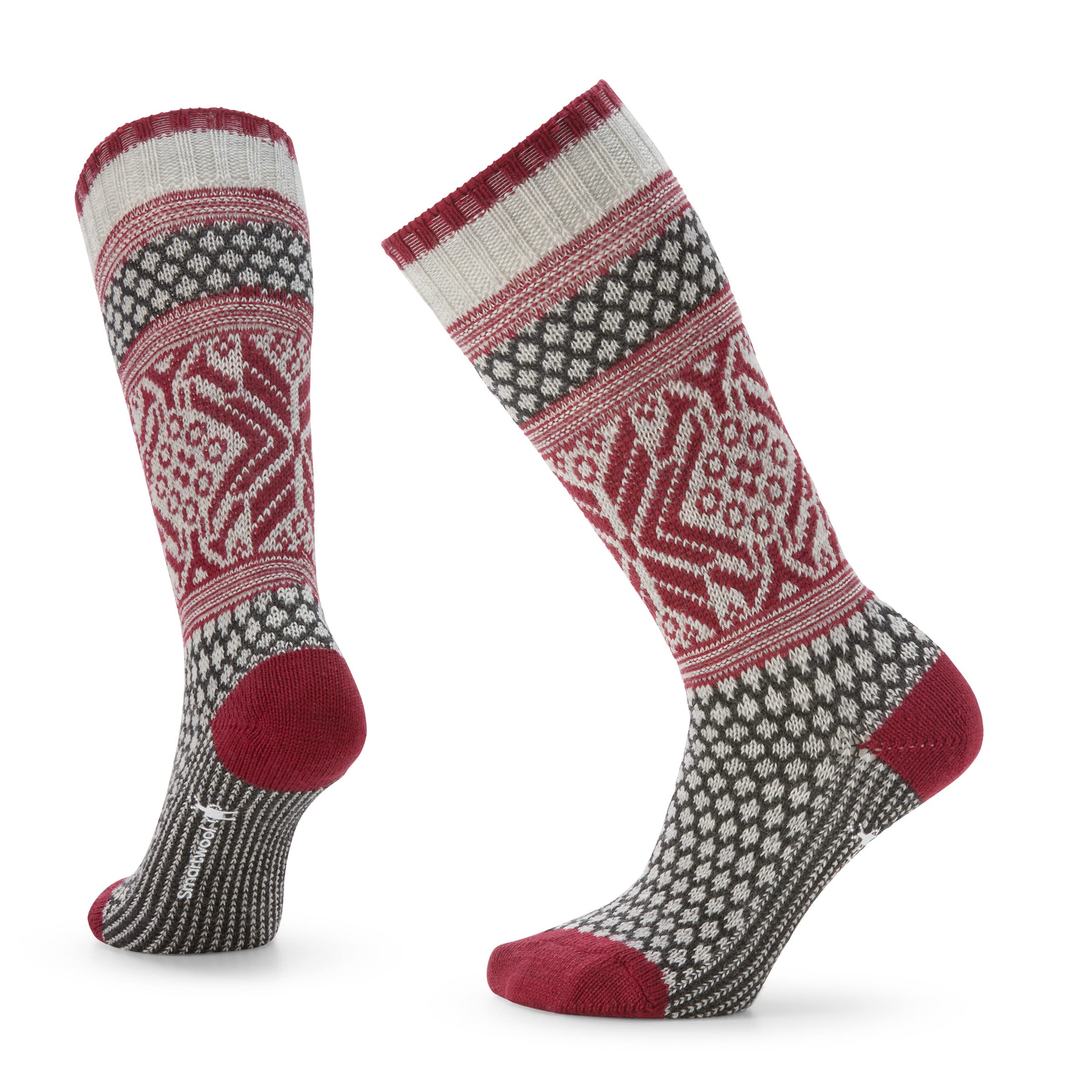 Smartwool Women's Everyday Crew Socks - Cozy Popcorn Snowflake Pattern for Winter, Hiking & Cold Weather Activities | Warm Wool Socks for Outdoor Adventures & Daily Wear