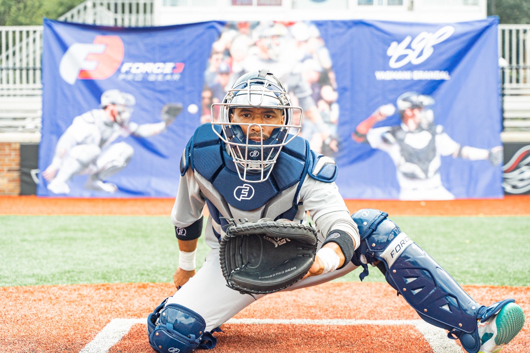 FORCE3 Defender Two-Tone Catcher Leg Guards - Baseball & Softball Protective Gear for Youth & Adults - Perfect for Games, Training & Practice
