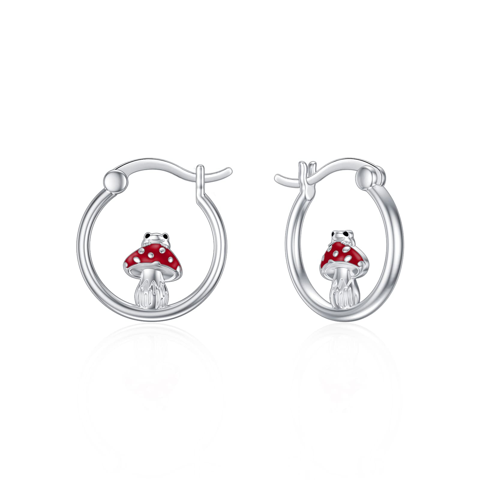 925 Sterling Silver Hoop Earrings for Women - Dinosaur, Mushroom, Frog, Octopus & Starfish Designs | Hypoallergenic Jewelry Gifts for Girls, Teens & Friends | Perfect for Birthday, Party & Everyday Wear