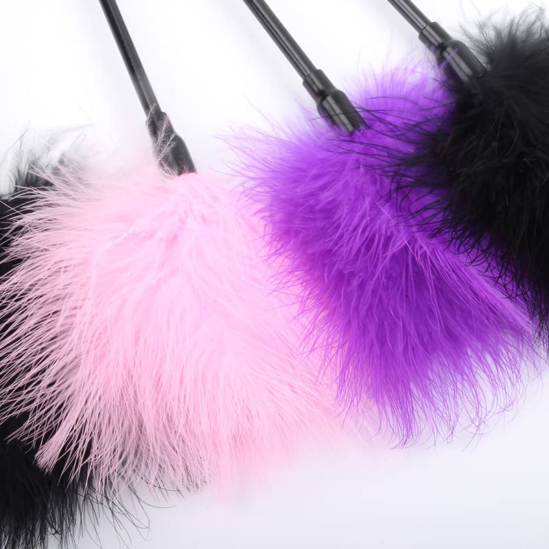 Sensual Feather Tickler Toy for Couples - Diamond Handle Pink Feather Tease Play for Romantic Foreplay & Adult Role Play - Perfect for Valentine's Day & Spicing Up Your Intimate Moments