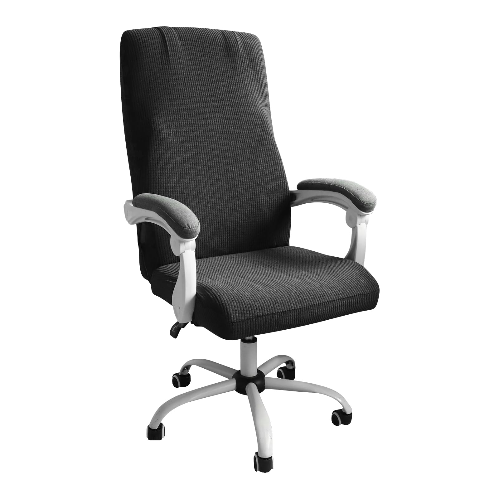 FORCHEER Stretchable XL Office Chair Cover for Big and Tall Chairs - Breathable Computer Chair Protector (Medium, Black) - Perfect for Home Office, Gaming & Conference Room Use