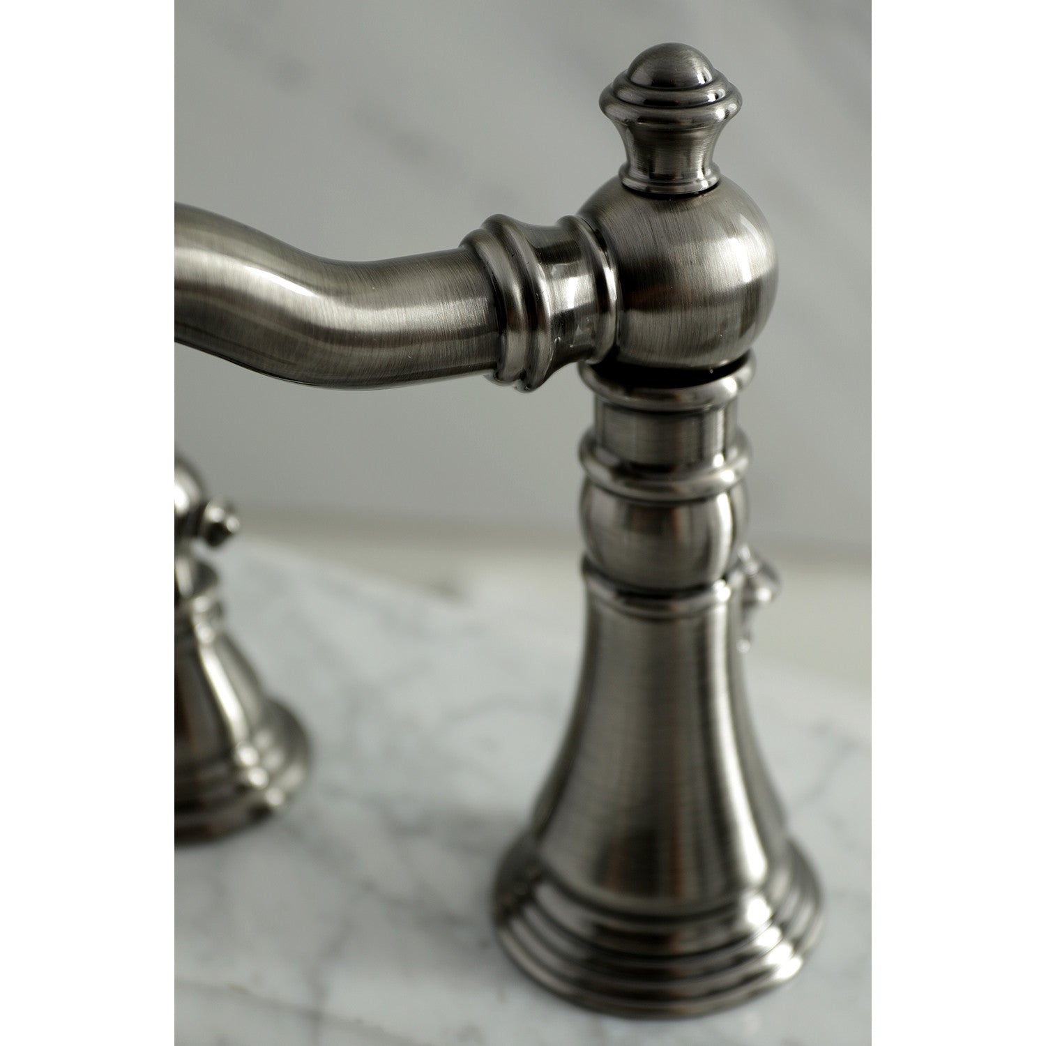American Patriot FSC1974APL Black Stainless Steel 3-Hole Widespread Bathroom Sink Faucet with Brass Pop-Up Drain - Perfect for Modern Bathroom Renovations & Home Upgrades