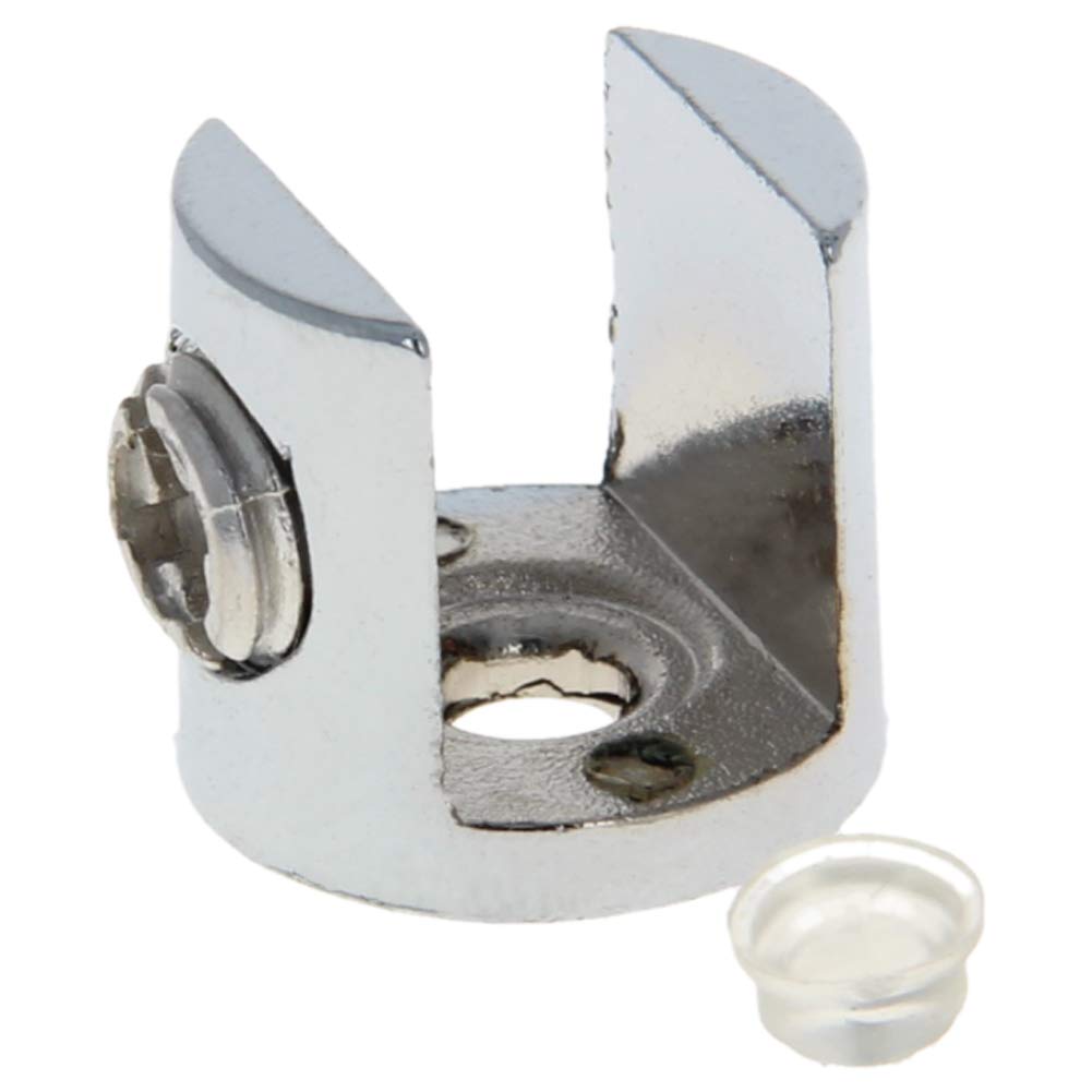 MroMax 4PCS Adjustable Zinc Alloy Glass Shelf Brackets - 0.75