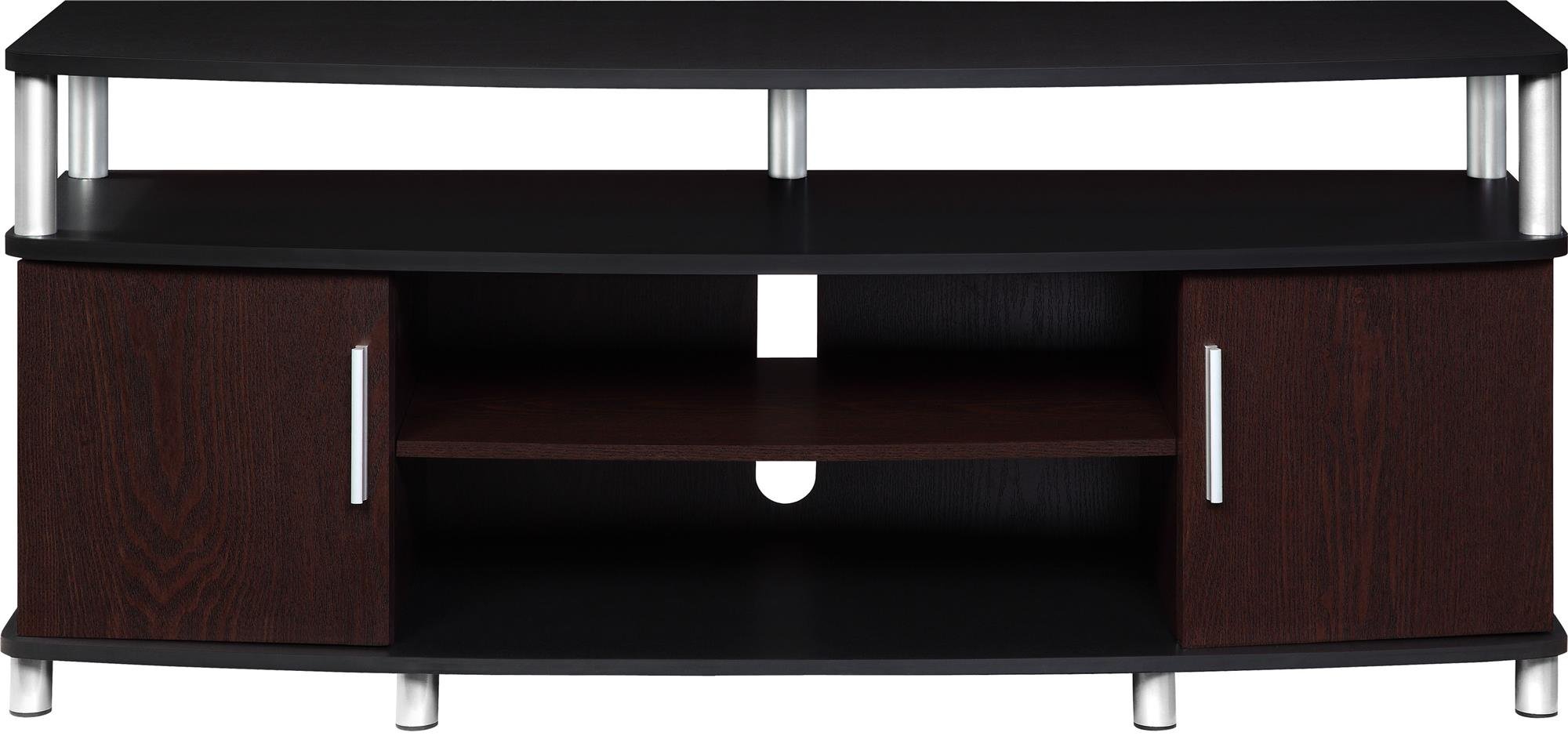 Ameriwood Home Carson TV Stand for 50 Inch TVs, Cherry Finish - Perfect for Living Room, Bedroom & Home Theater Entertainment Centers